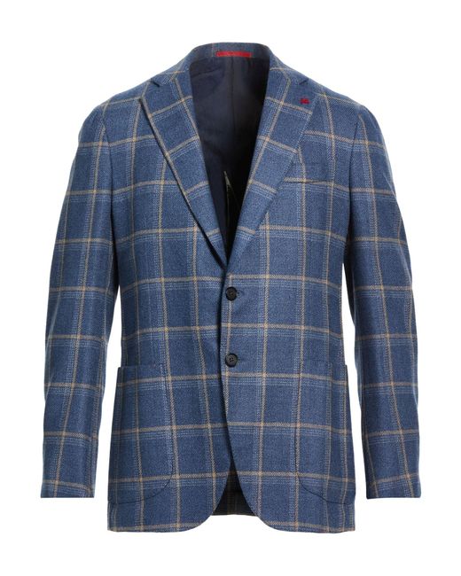 Isaia Blue Blazers for men