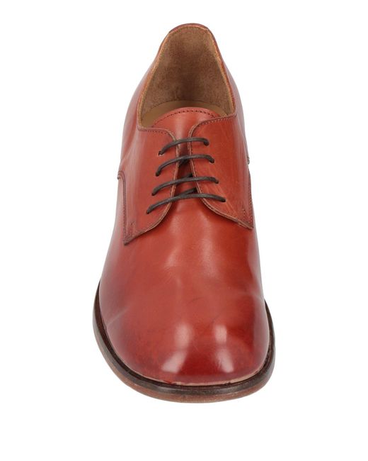 Moma Red Lace-Up Shoes Leather