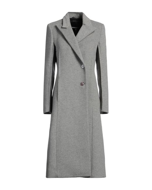 Patrizia Pepe Gray Coat Wool, Polyamide