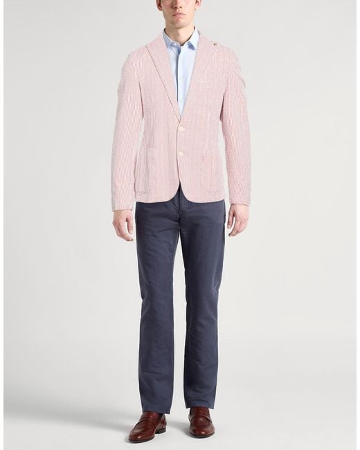 Barbati Pink Blazer Cotton, Elastane for men
