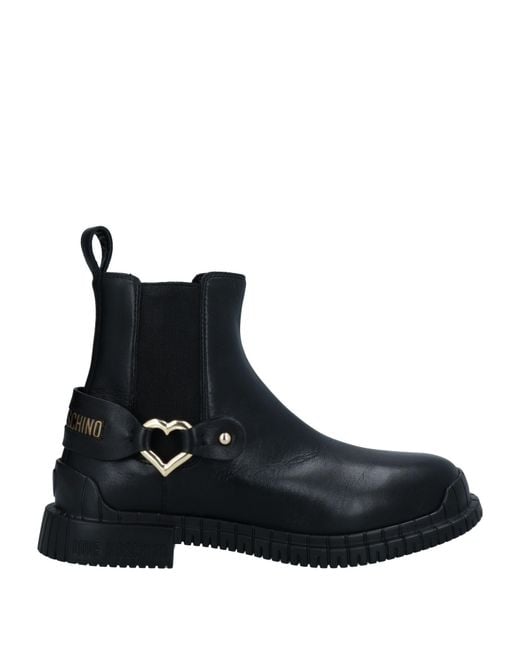 Love Moschino Black Ankle Boots