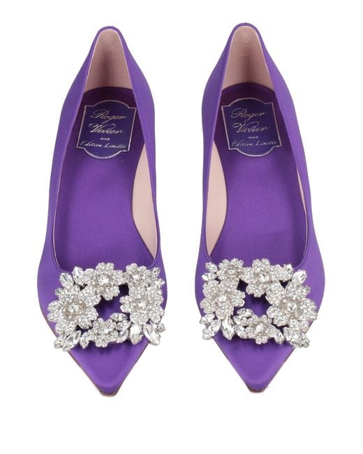 Roger Vivier Purple Pumps Textile Fibers