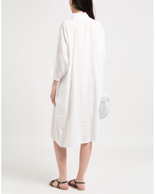 Crossley White Midi-Kleid