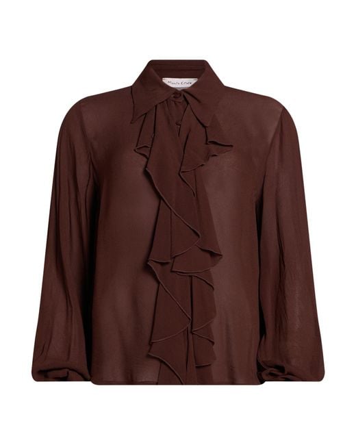 Manila Grace Brown Shirt Viscose