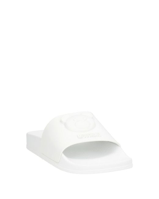 Moschino White Sandals Rubber