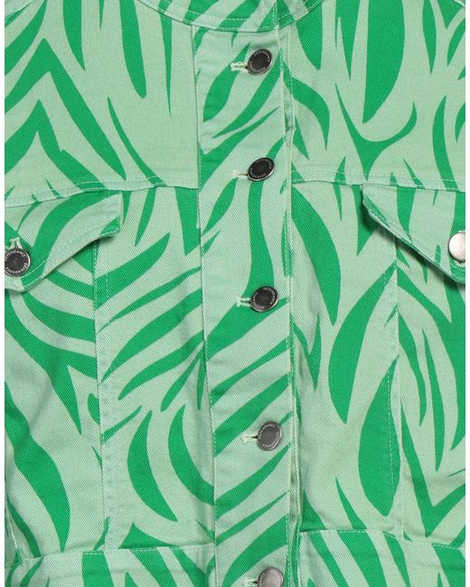 DEPENDANCE Green Denim Outerwear Cotton, Elastane