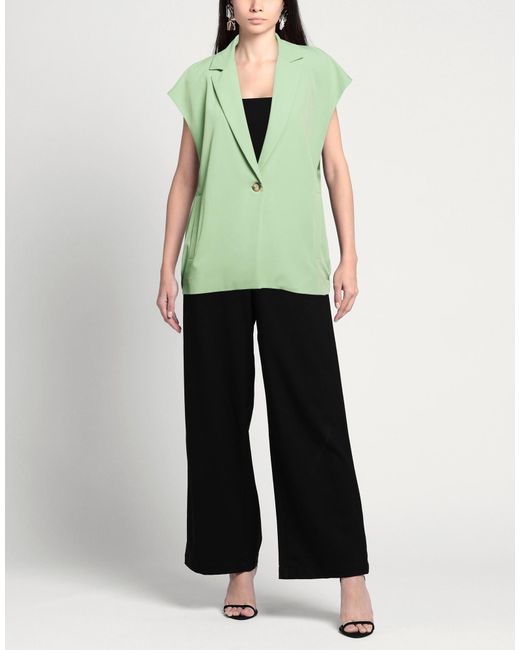 Please Green Blazer Polyester, Viscose, Elastane