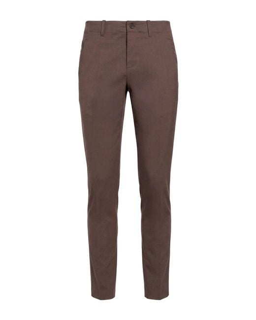 Gaelle Paris Brown Pants Polyester, Virgin Wool, Elastane for men
