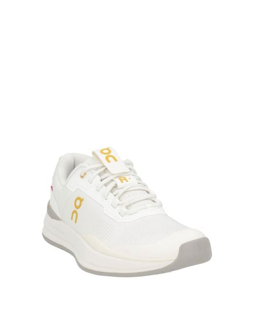 On Shoes White Sneakers Textile Fibers, Synthetic Material for men