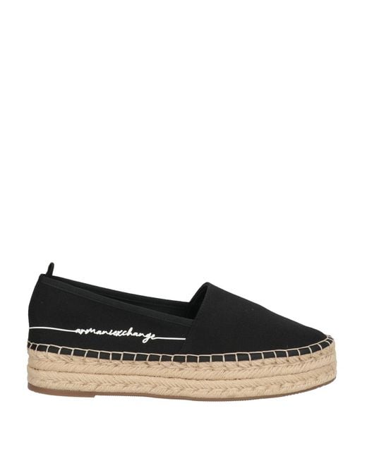 ARMANI EXCHANGE Black Espadrilles