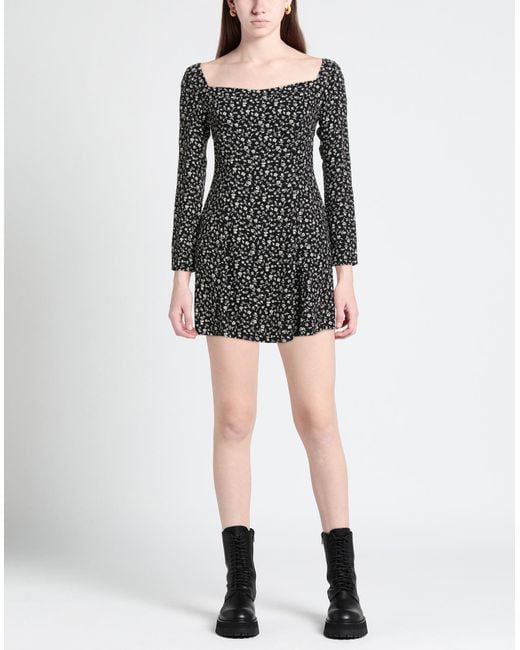 Mar De Margaritas Black Mini Dress Viscose