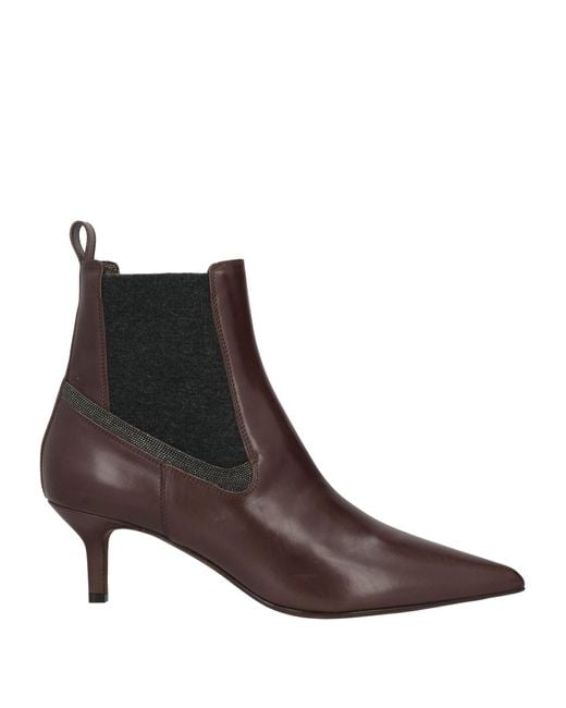 Brunello Cucinelli Brown Ankle Boots
