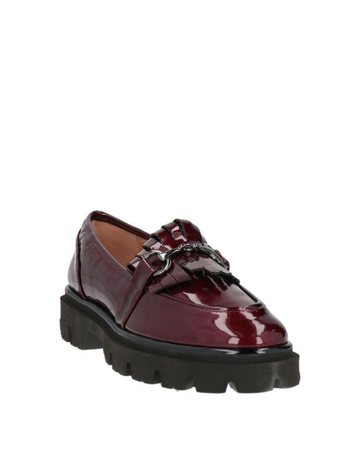 Status Purple Loafers Leather