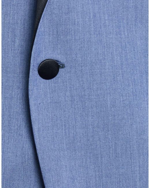 Tombolini Blue Suit Polyester, Viscose, Elastane for men