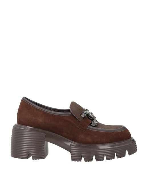 Jeannot Brown Chocolate Loafers Leather