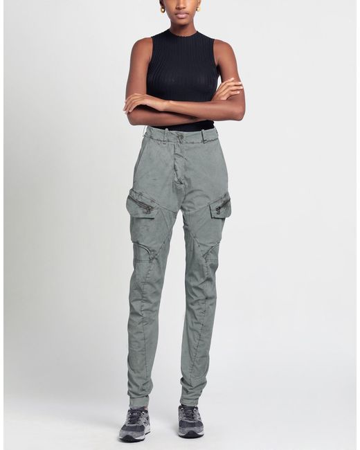 Masnada Gray Pants Cotton, Elastane