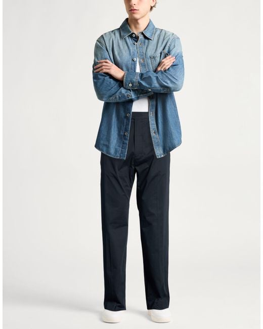 McQueen Blue Midnight Pants Cotton for men