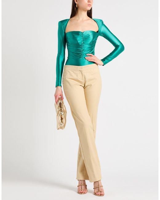 Elisabetta Franchi Green Emerald Bodysuit Polyamide, Elastane