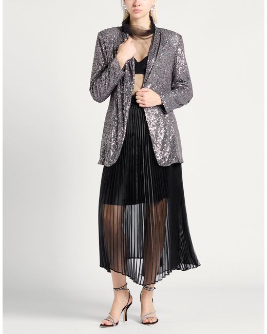 Alessandra Gallo Gray Blazer Polyester, Elastane