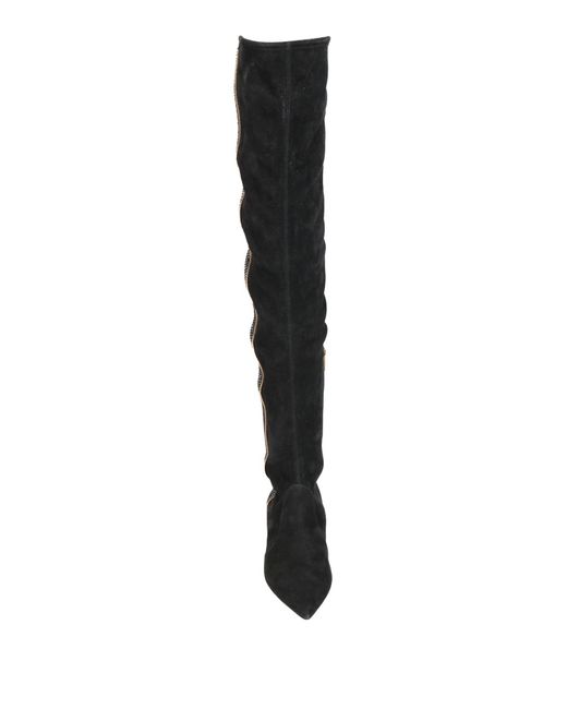 Rene Caovilla Black Boot Leather