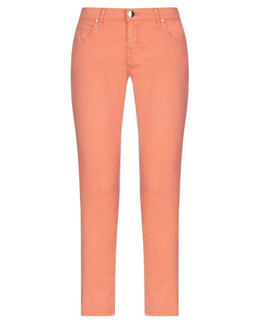 Jacob Coh?n Orange Jeans Cotton, Linen, Elastane