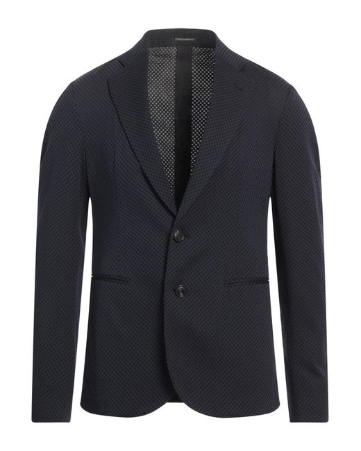 Emporio Armani Blue Blazer Polyamide, Elastane for men
