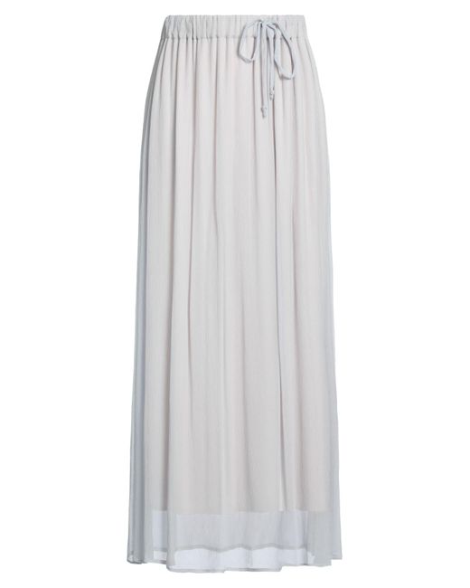 Jucca White Lilac Maxi Skirt Viscose
