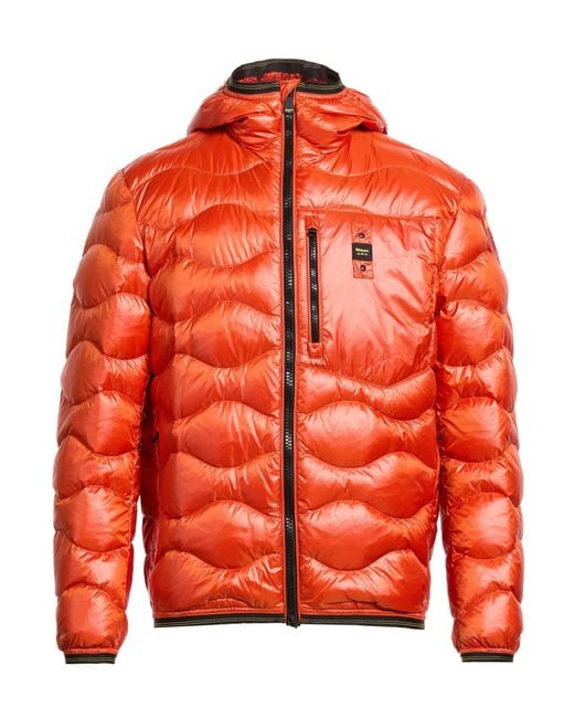 Blauer Orange Puffer for men