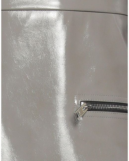 MSGM Gray Maxi Skirt Polyester, Polyurethane