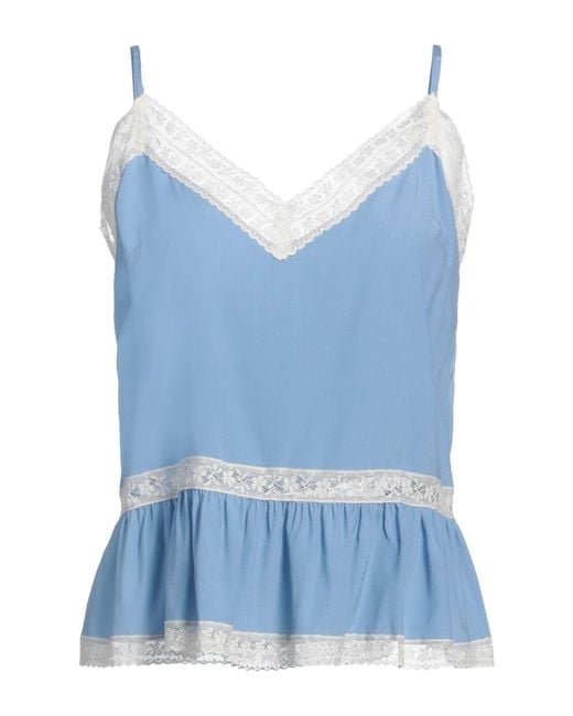 P.A.R.O.S.H. Blue Top Silk, Elastane