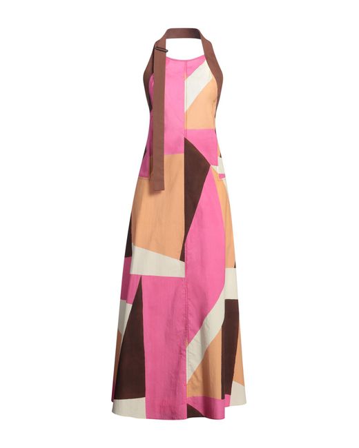 Alysi Pink Maxi-Kleid