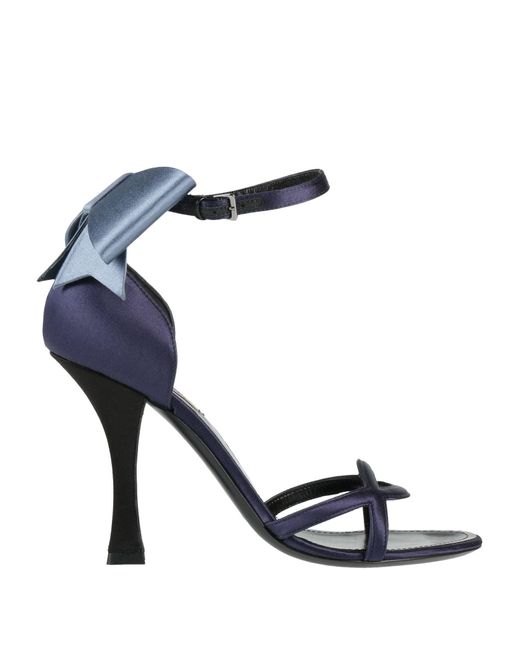 Fabrizio Viti Blue Sandals Textile Fibers