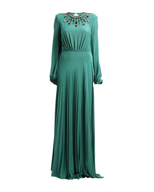 Elisabetta Franchi Green Maxi Dress
