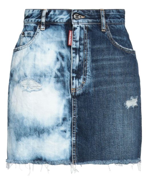 DSquared² Blue Denim Skirt Cotton, Calfskin