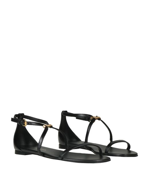McQueen Black Sandals Leather