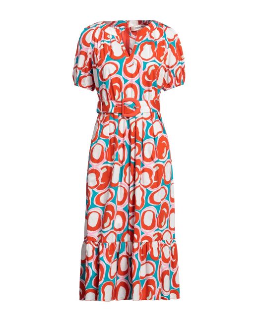 Diane von Furstenberg Red Midi-Kleid