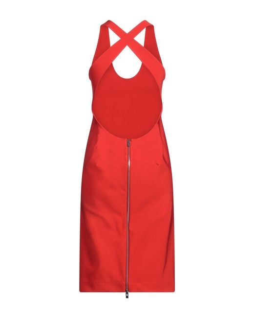 Alaïa Red Midi Dress Viscose, Polyamide, Elastane