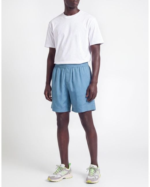 MSGM Blue Shorts & Bermuda Shorts Cupro for men
