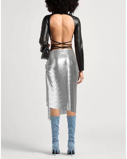 Rabanne Gray Midi-Rock
