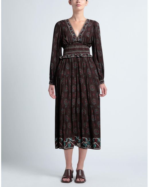 Sea Black Midi-Kleid