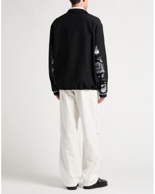 Versace Jeans Couture Black Jacket Polyester, Cotton, Polyamide, Elastane for men