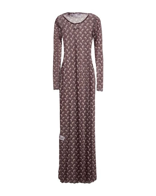 MARINE SERRE Purple Maxi Dress