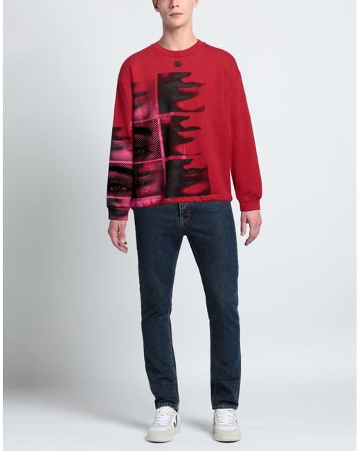 Dolce & Gabbana Red Sweatshirt for men