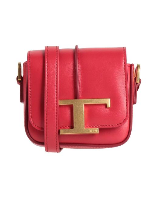 Tod's Red Cross-Body Bag Calfskin
