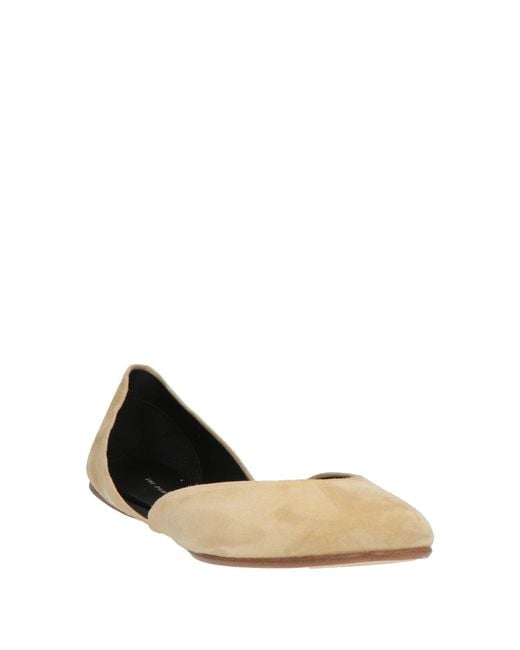 The Row Metallic Ballet Flats Leather