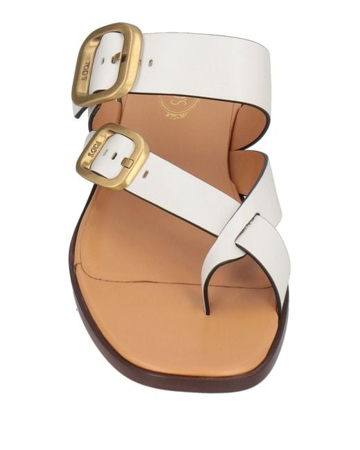 Tod's White Thong Sandal