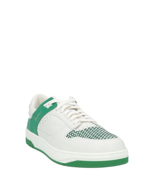 Santoni Green Sneakers Leather for men