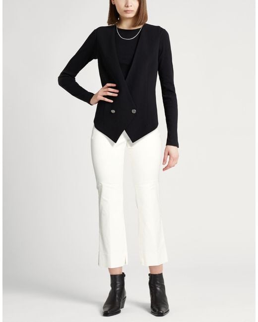 Peserico White Pants Cotton, Viscose, Elastane