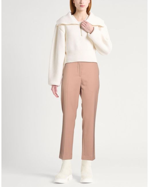Dries Van Noten Natural Camel Pants Polyester, Wool