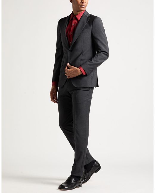Tombolini Blue Charcoal Suit Virgin Wool for men